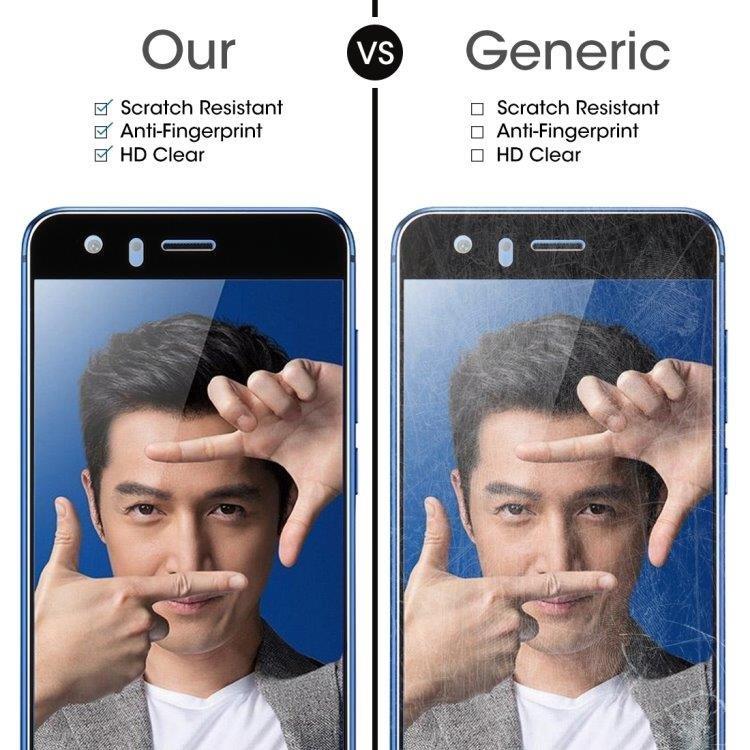 Gehard glazen screenprotector voor Huawei Honor 9 - Zwart