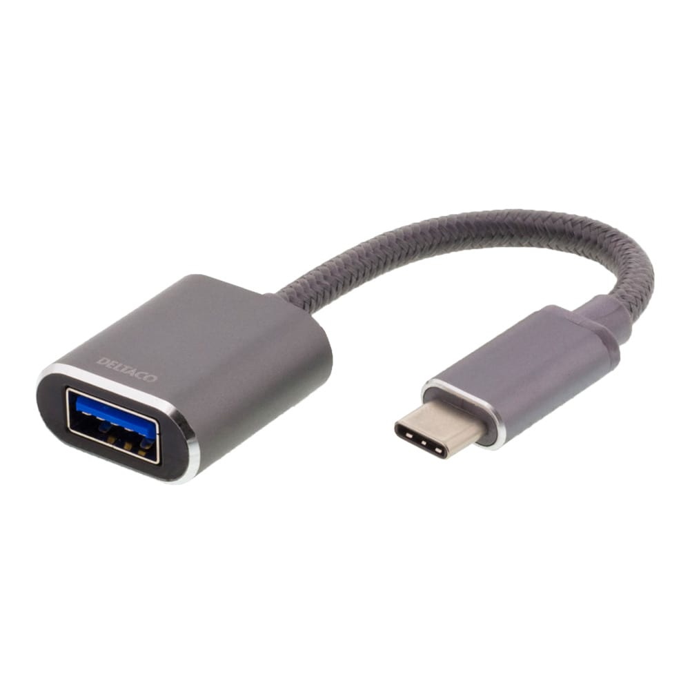 USB-C 3.1 naar USB-A OTG-adapter, grijs