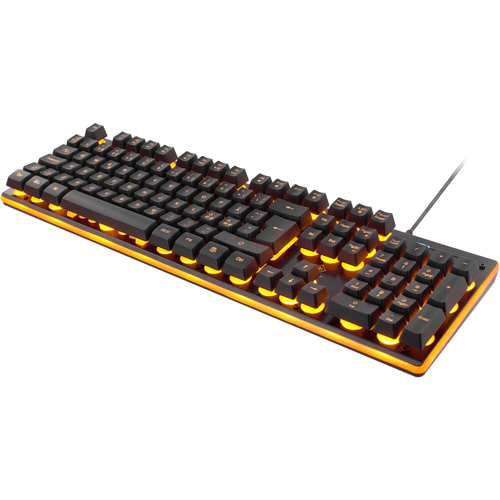 GAMING-toetsenbord, membraantoetsen, nordic, oranje verlichting