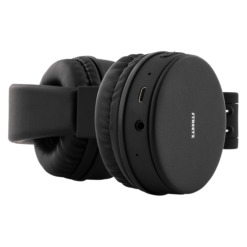 STREETZ opvouwbare Bluetooth-headset met microfoon zwart