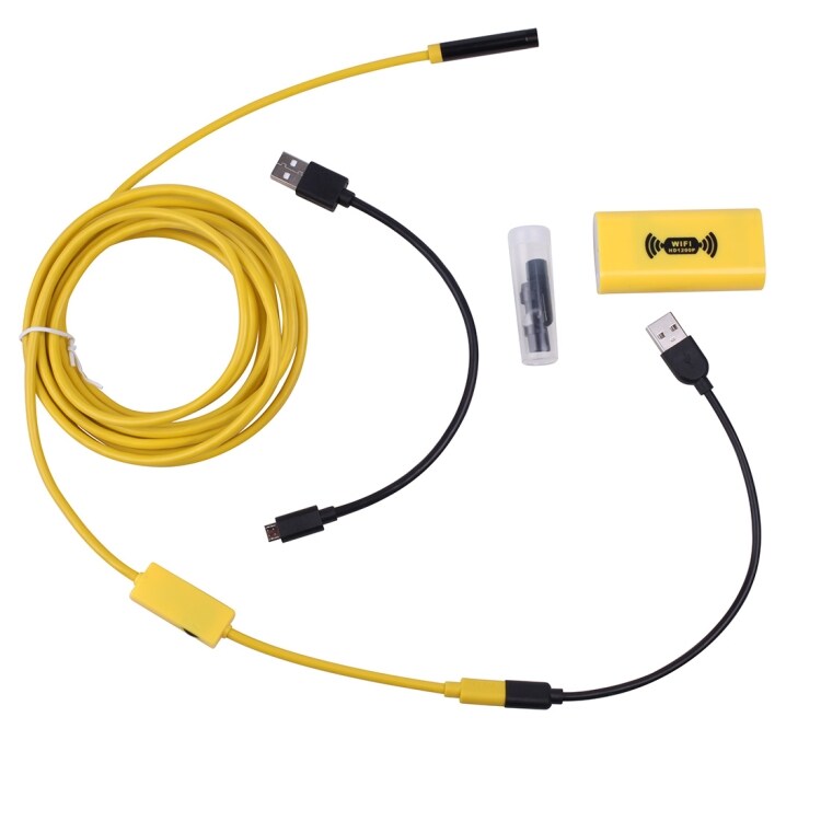 Draadloze inspectiecamera 1200P HD WiFi-endoscoop 8 LED - 3,5meter