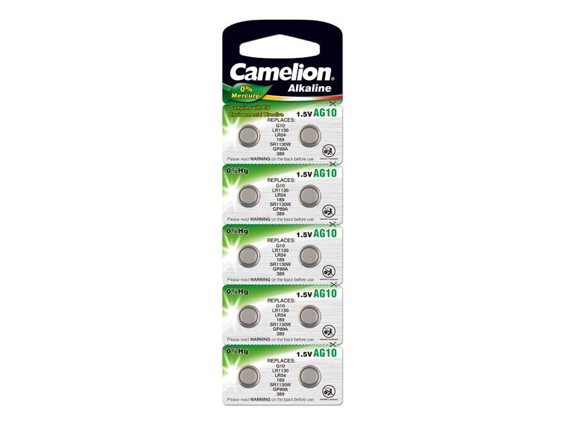 Camelion Knoopcell Batterijen AG10 / SR54 / LR54 - 10 pack