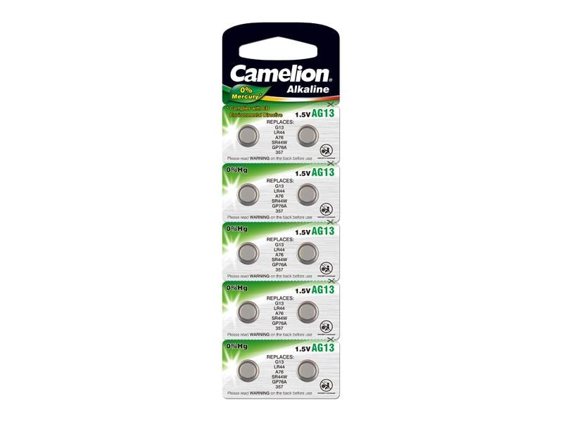 Camelion Knoopcell Batterijen AG13 / SR44 / 1166A / LR44 - 10 pack