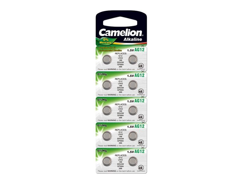 Camelion AG12 / 301/386 / LR43 Knoopcelbatterij 10-pack