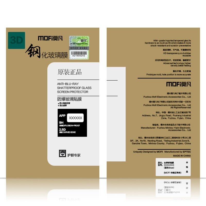 MOFI Curved Full Screen Protector Gehard Glas Sony Xperia XA2