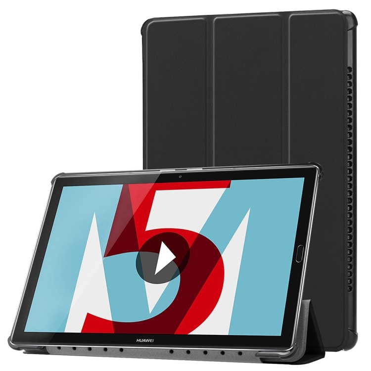 Trifold Case / Mobiel hoes voor Huawei MediaPad M5 10.8 - Zwart