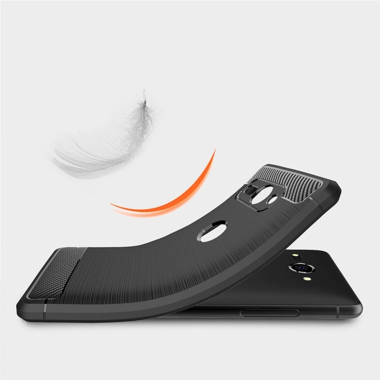 Carbonfiber shell / mobiel hoesje voor Sony Xperia XZ2 Compact - Zwart