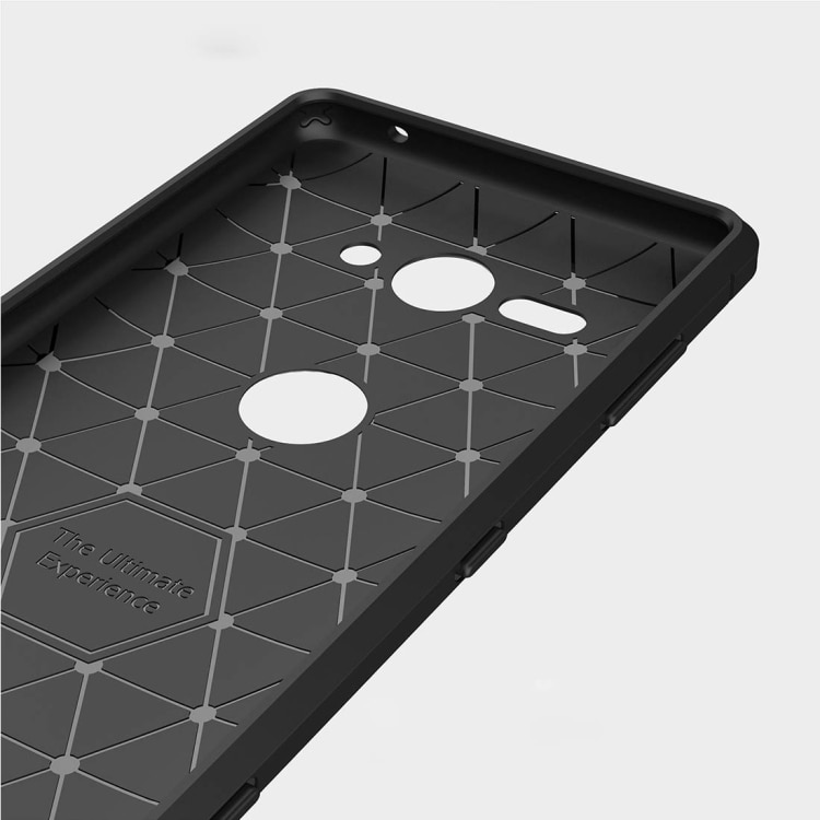 Carbonfiber shell / mobiel hoesje voor Sony Xperia XZ2 Compact - Zwart