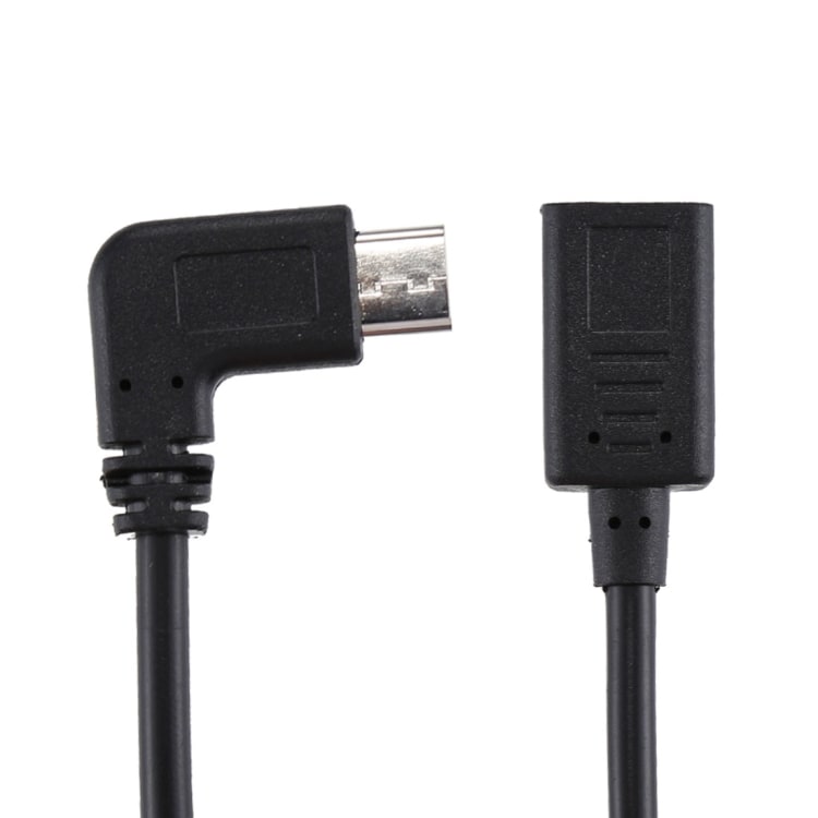 Haakse adapterkabel USB-C / Type-C vrouwelijk naar mannelijk