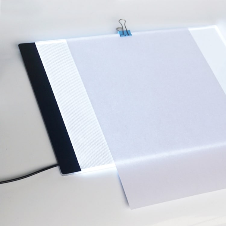 Tekentafel met LED-licht A4