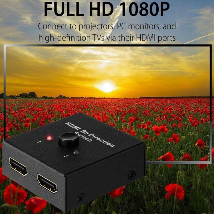 Bidirectionele HDMI Switch/Splitter 2x1 / 1x2