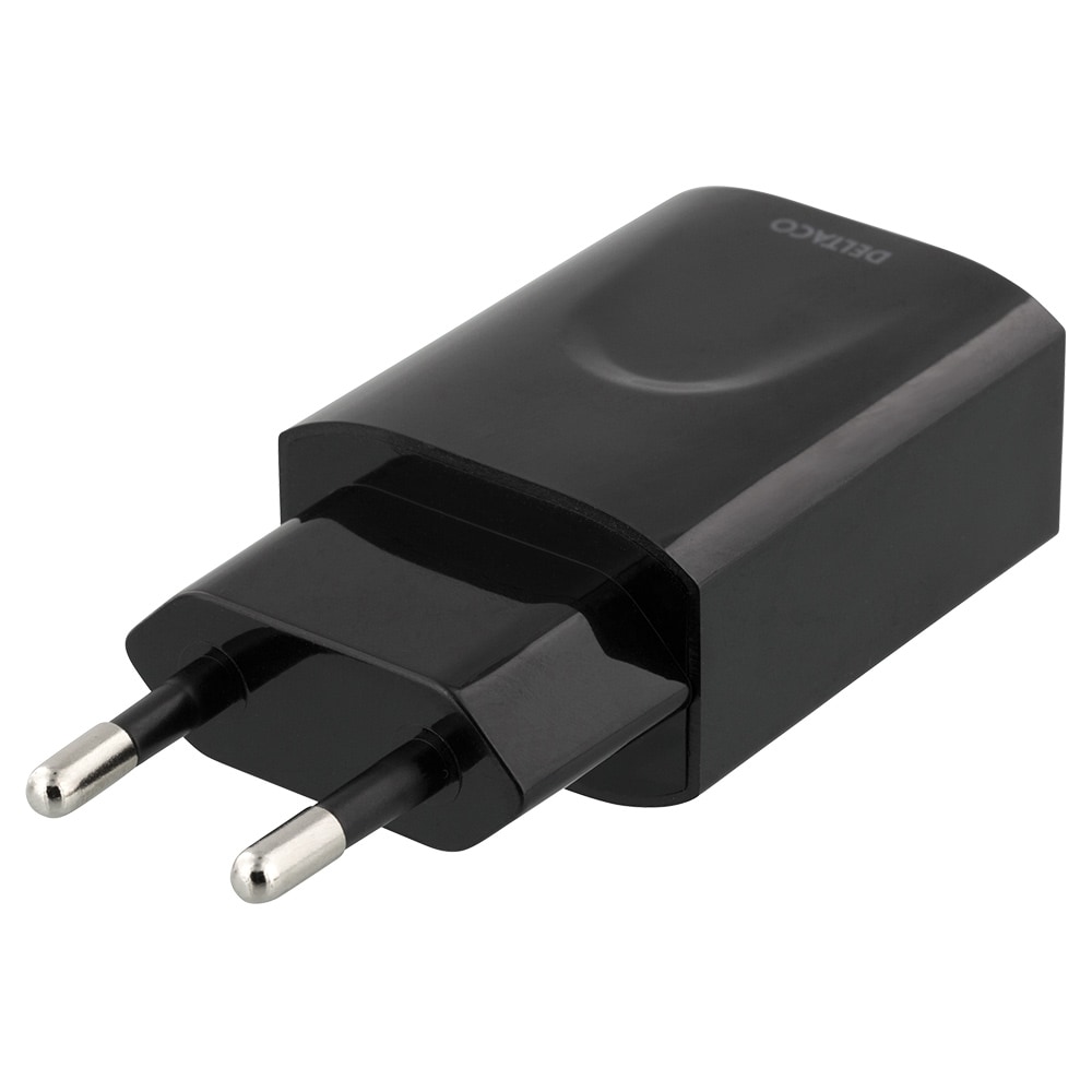 DELTACO AC-adapter USB, 5V, 2,4A,