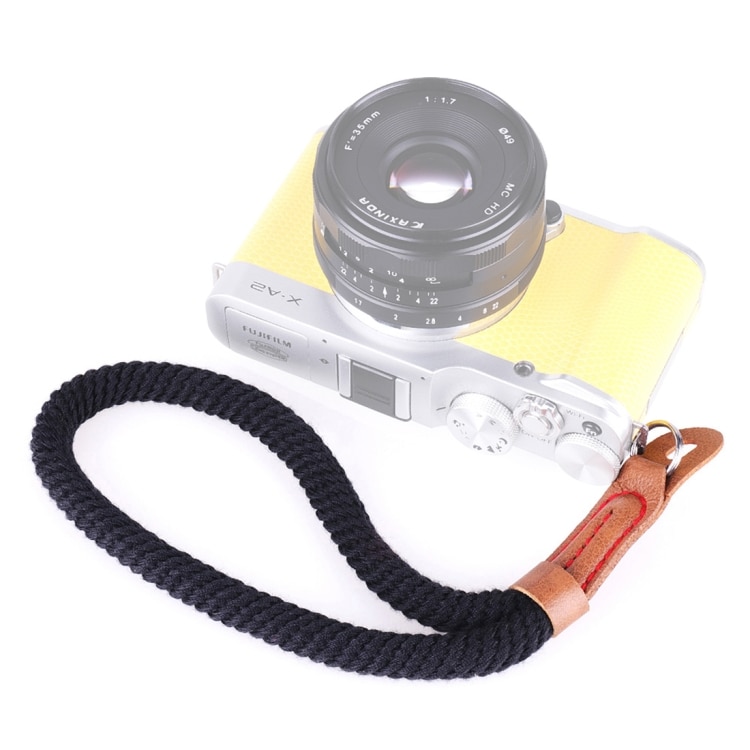 Camerariem / polsband Vintage voor compactcamera - Zwart