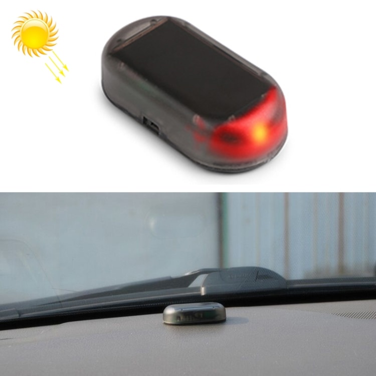 Dummy Alarm voor auto met rood licht - zonne-energie