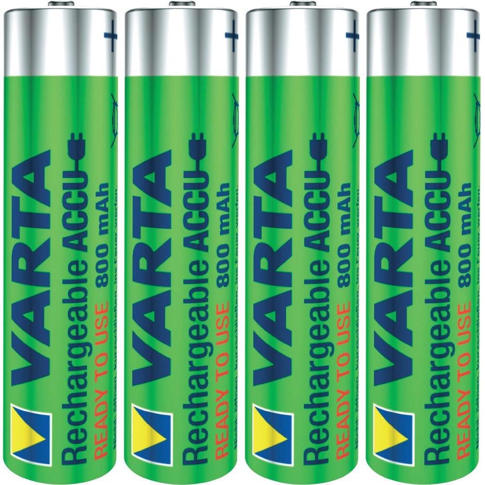 Voetzool Groen koffie VARTA oplaadbare batterijen AAA Micro 800mAh 4-pack - Bestel op 24hshop.nl