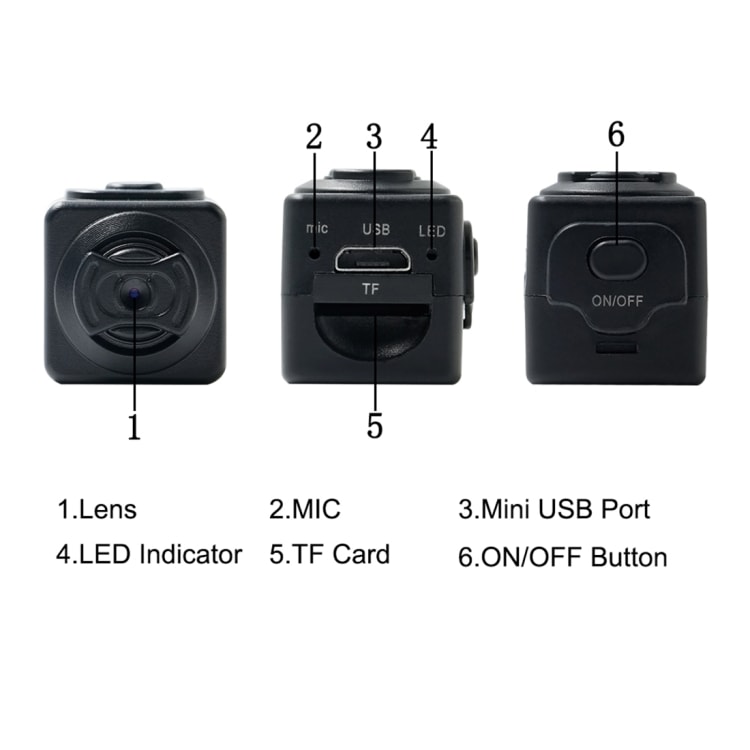 D5 Minicamera 1.0MP Bewegingsdetector