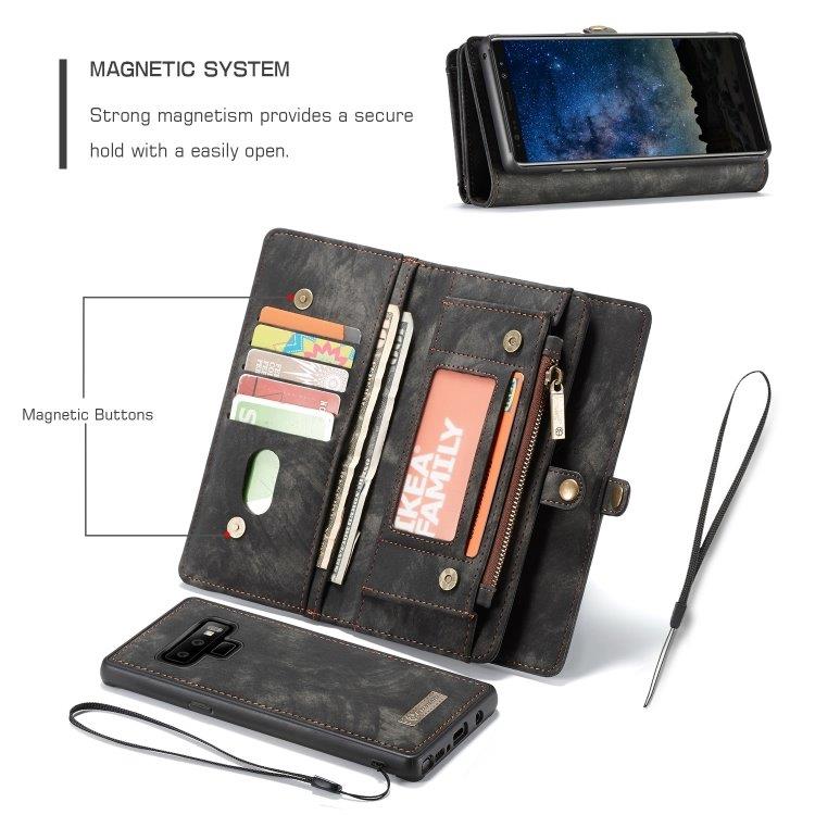 Case-Me-008 portemonnee-foudraal  Samsung Galaxy Note 9 - Zwart