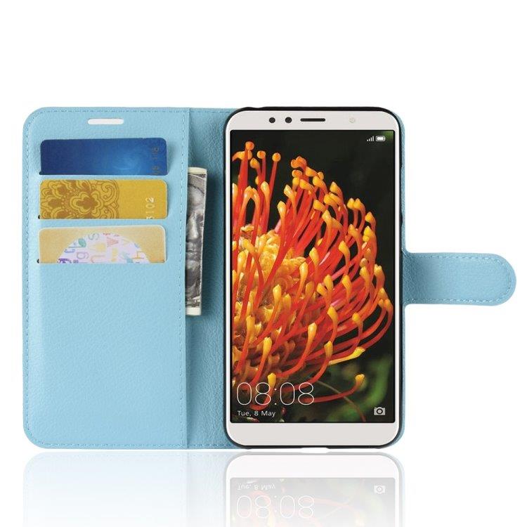 Portemonneehoes met standaard Huawei Y6 2018 - blauw