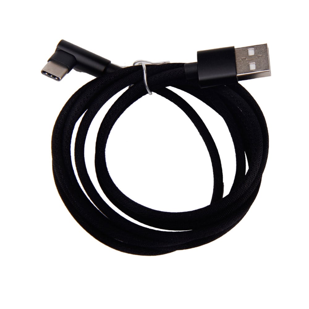 USB Type-C USB-kabel haaks 1,2m Zwart