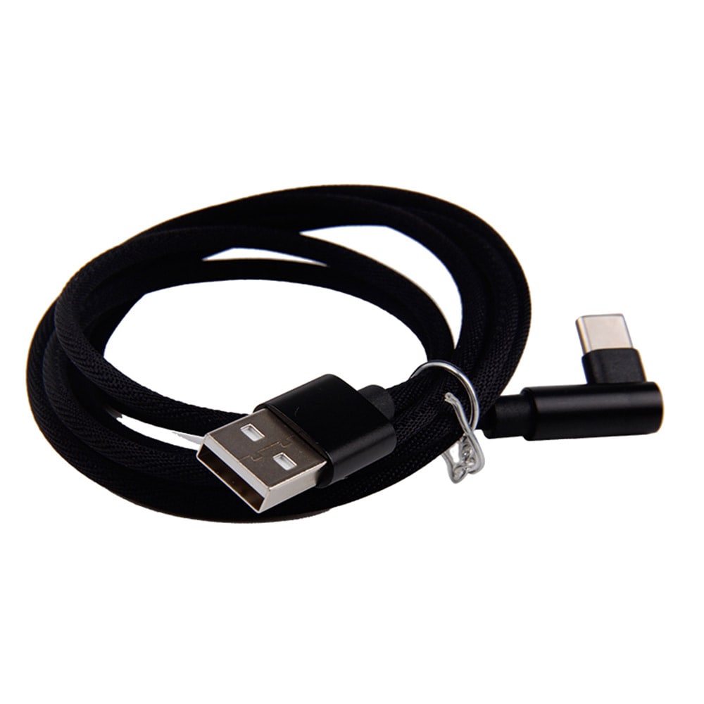 USB Type-C USB-kabel haaks 1,2m Zwart