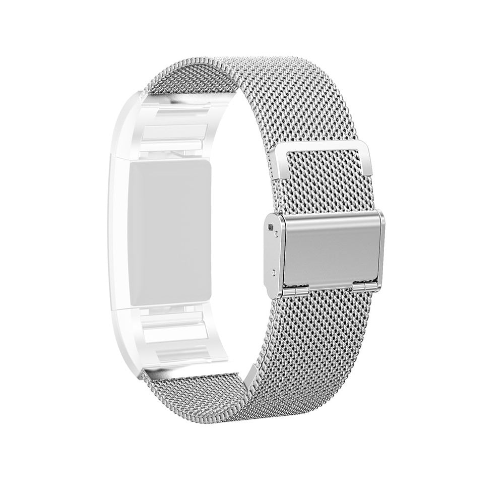 Armband Milanese Lus  voor Fitbit Charge 2 Zilver