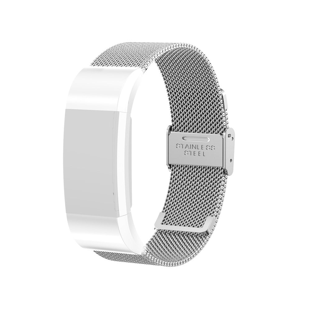 Armband Milanese Lus  voor Fitbit Charge 2 Zilver