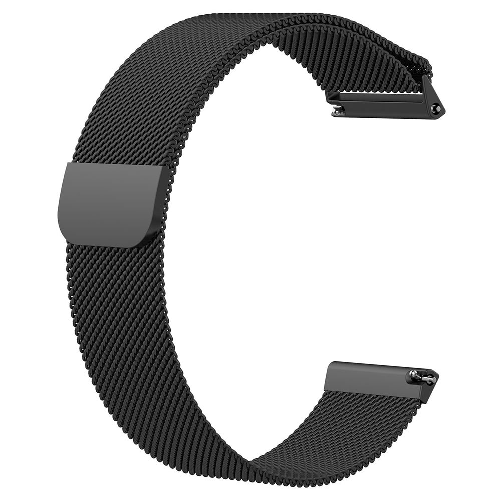 Armband Milanese Lus Fitbit Versa - L  Zwart