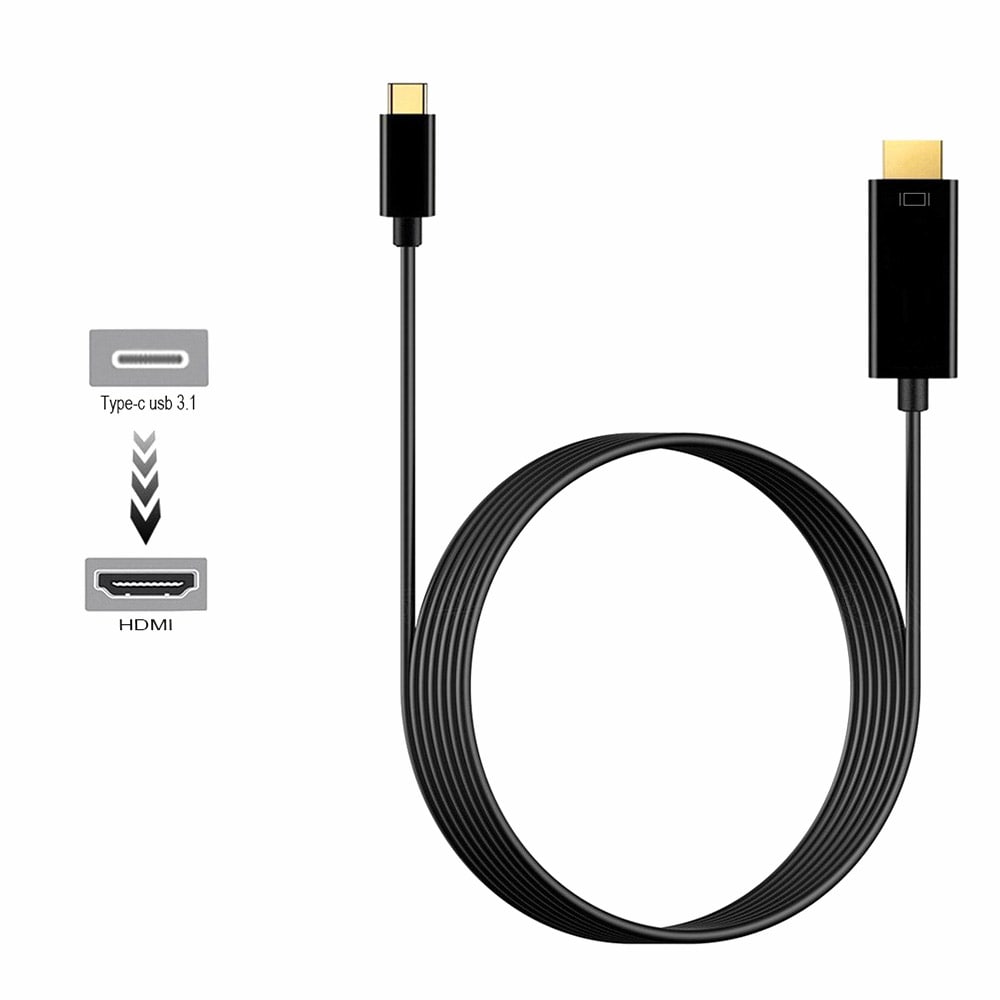 USB Type C - HDMI-kabel 1,8 m zwart