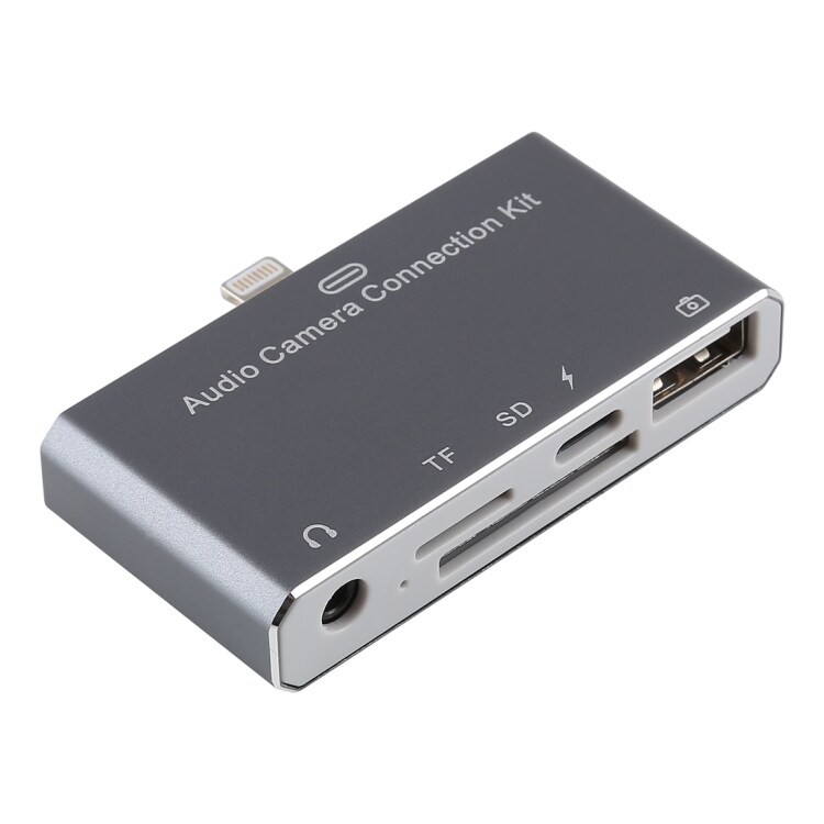 USB-kaartlezer 5-in-1 Adapter voor iPhone - SD / 3,5 mm Type-C
