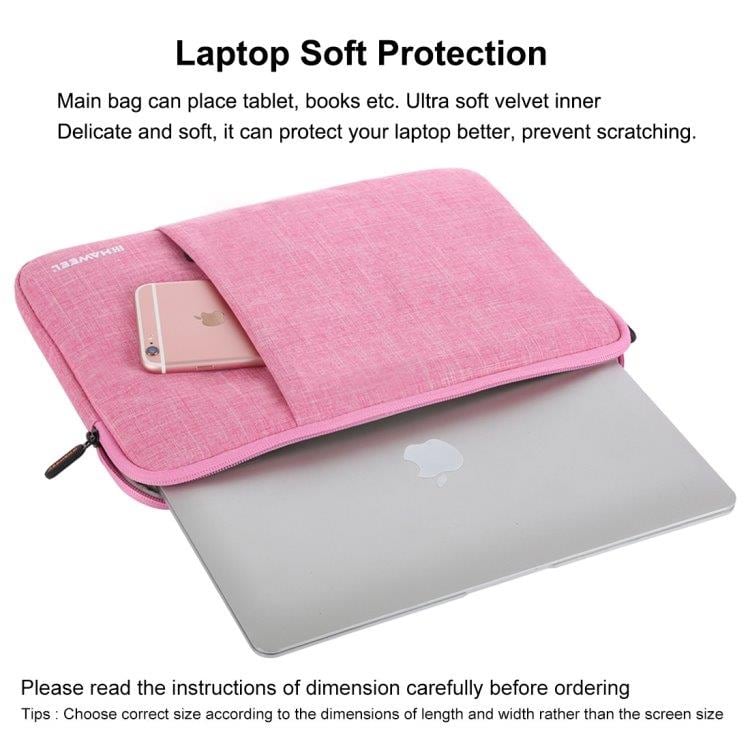HAWEEL 15" Sleeve Tas Laptop Roze