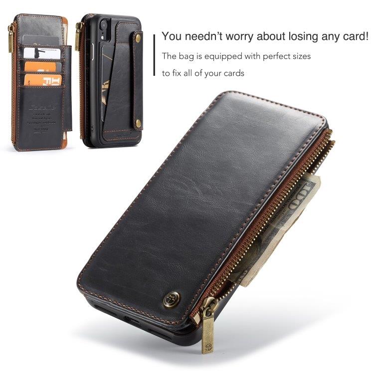 CaseMe-011 Wallet Case / portemonnee-hoes iPhone XR - Zwart