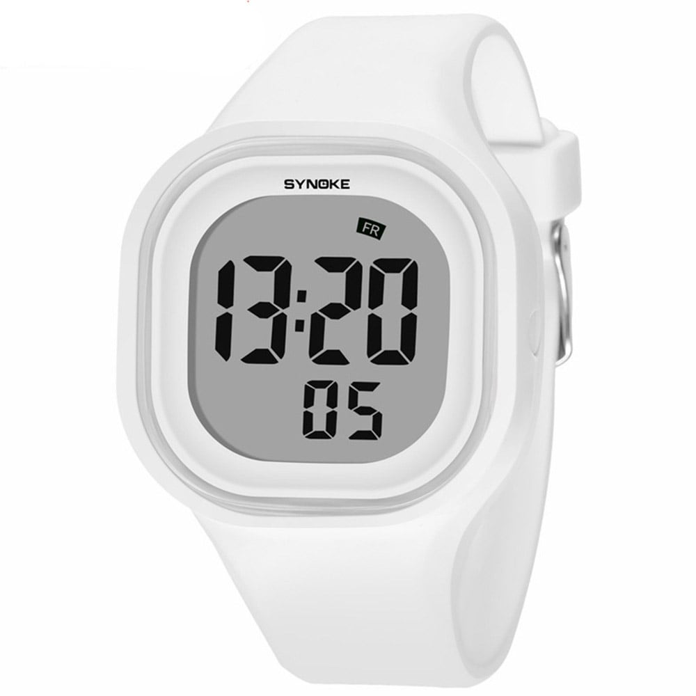 Jelly Digitaal horloge met siliconen armband Wit