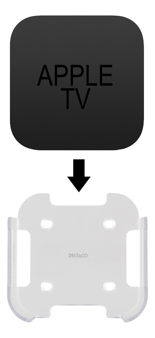 Muurbeugel voor  4e/5e generatie Apple TV - Transparant