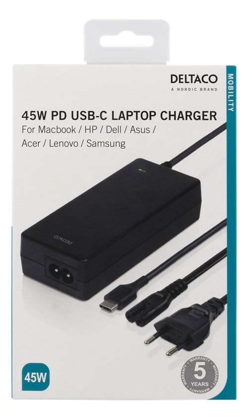 Laptoplader -45 W USB-C