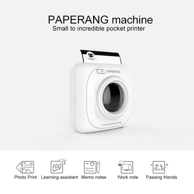 PAPERANG P1 Draagbare Bluetooth-printer voor mobiele telefoon / smartphone