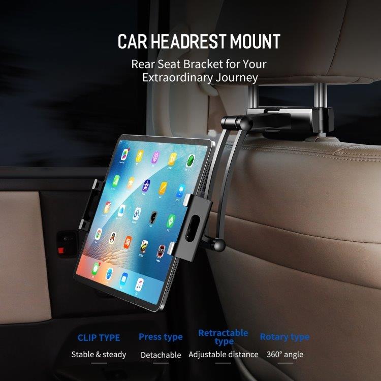 ROCK Universele houder voor auto neksteun - Mobiel & tablet