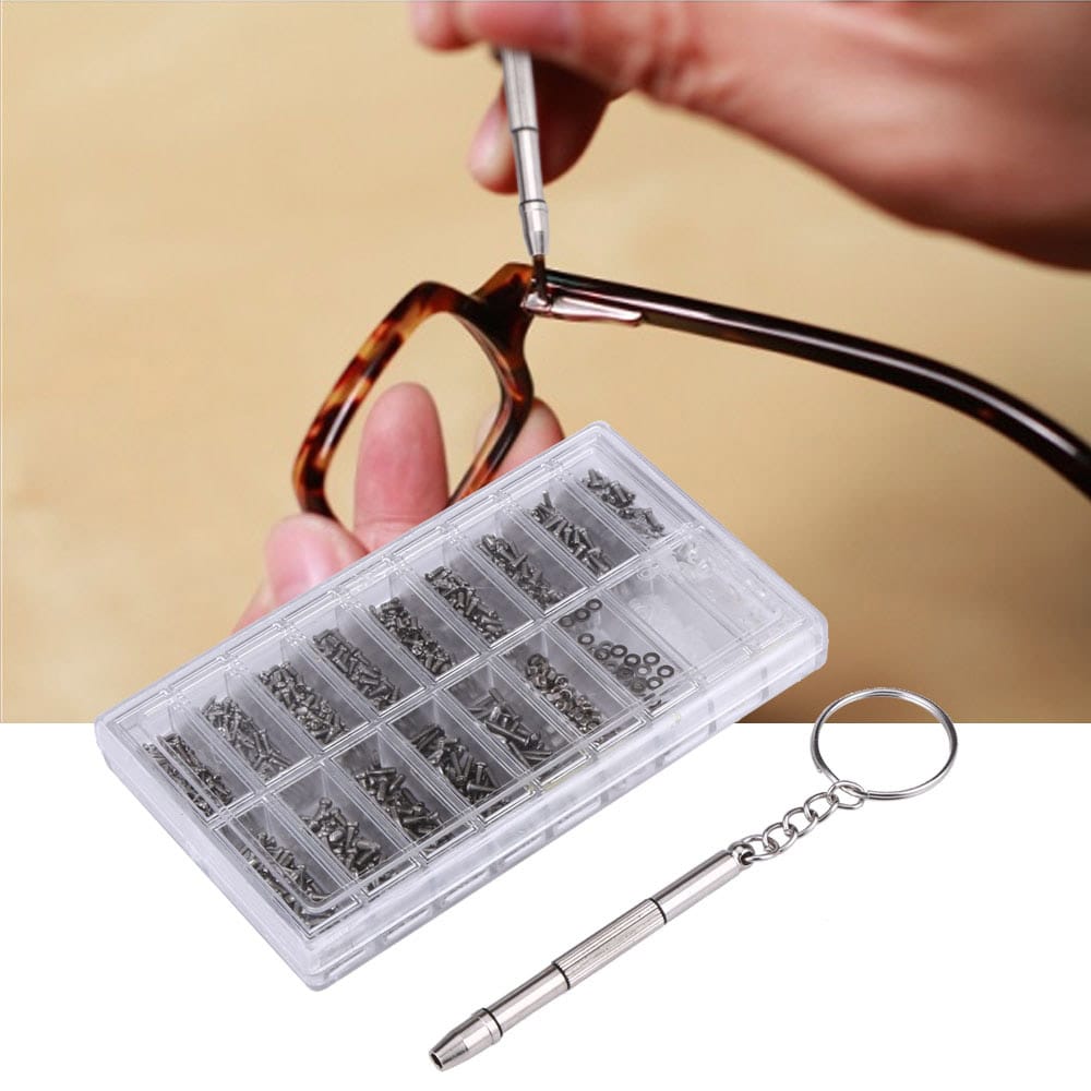 Reparatieset voor brillen - 1000 onderdelen, repareer je bril zelf