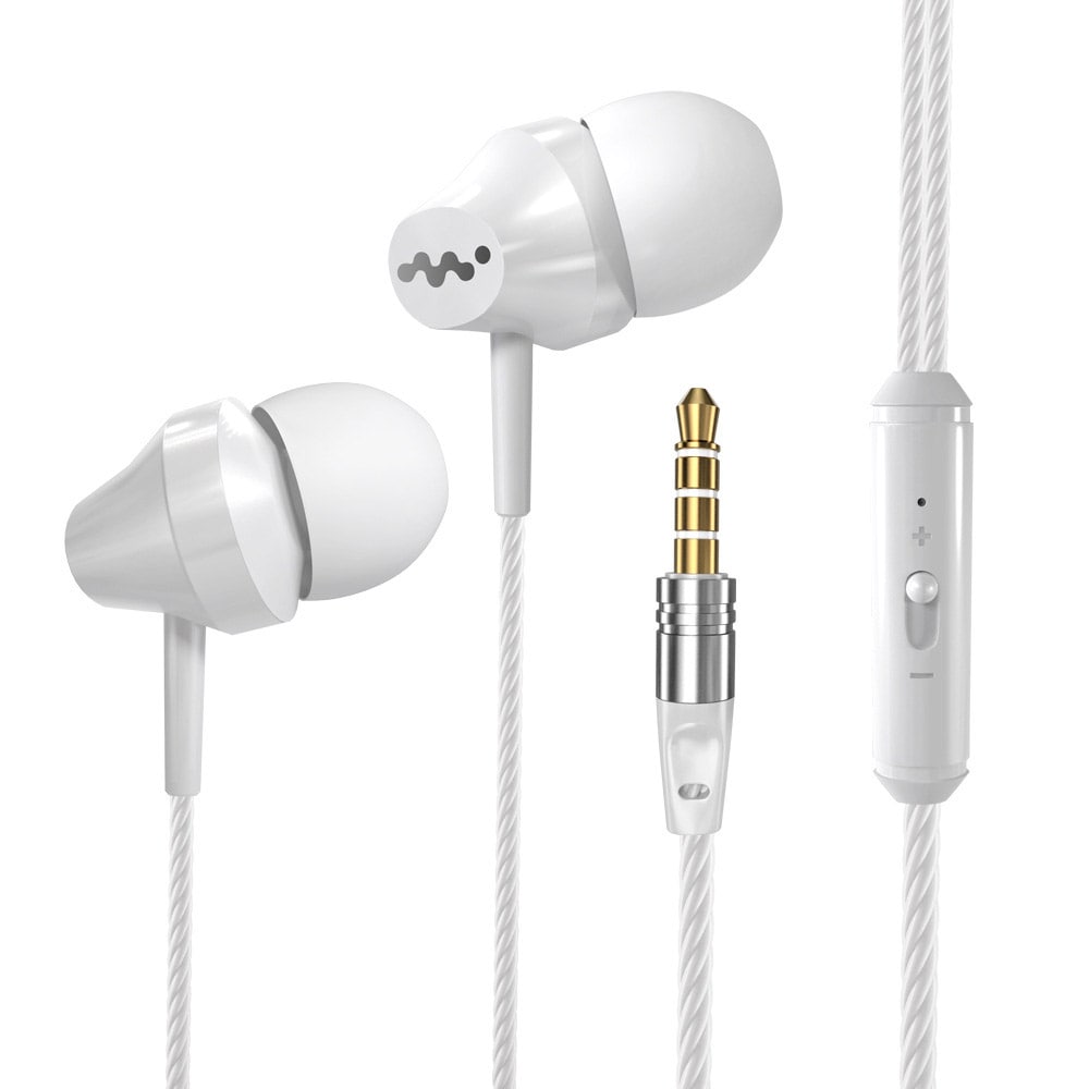 In-Ear Headset met Microfoon - wit