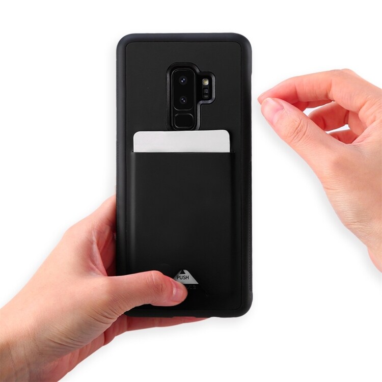 Svart Mobilskydd/Skal korthålllare Samsung Galaxy S9 Plus