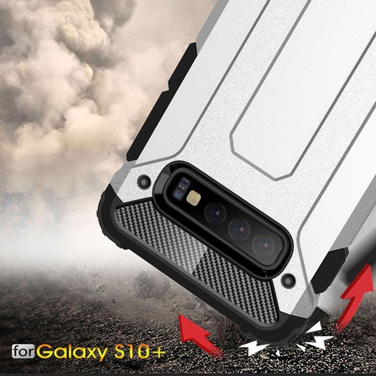 Plånbokshållare TPU+PC för Samsung Galaxy S10 Plus Svart