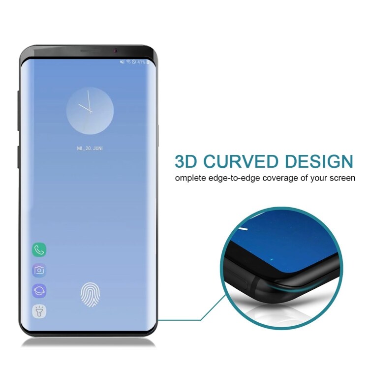 Böjt fullskärmsskydd / displayskydd härdat glas 9H- Samsung Galaxy S10 Plus