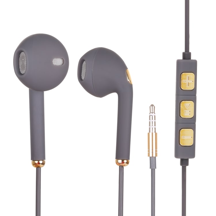 Hörlurar / in ears  med 3,5 millimeters plugg  - Grå/Guld