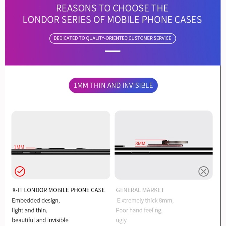 LONDOR schokbestendig hoesje met ring voor iPhone 7/8 / SE 2020