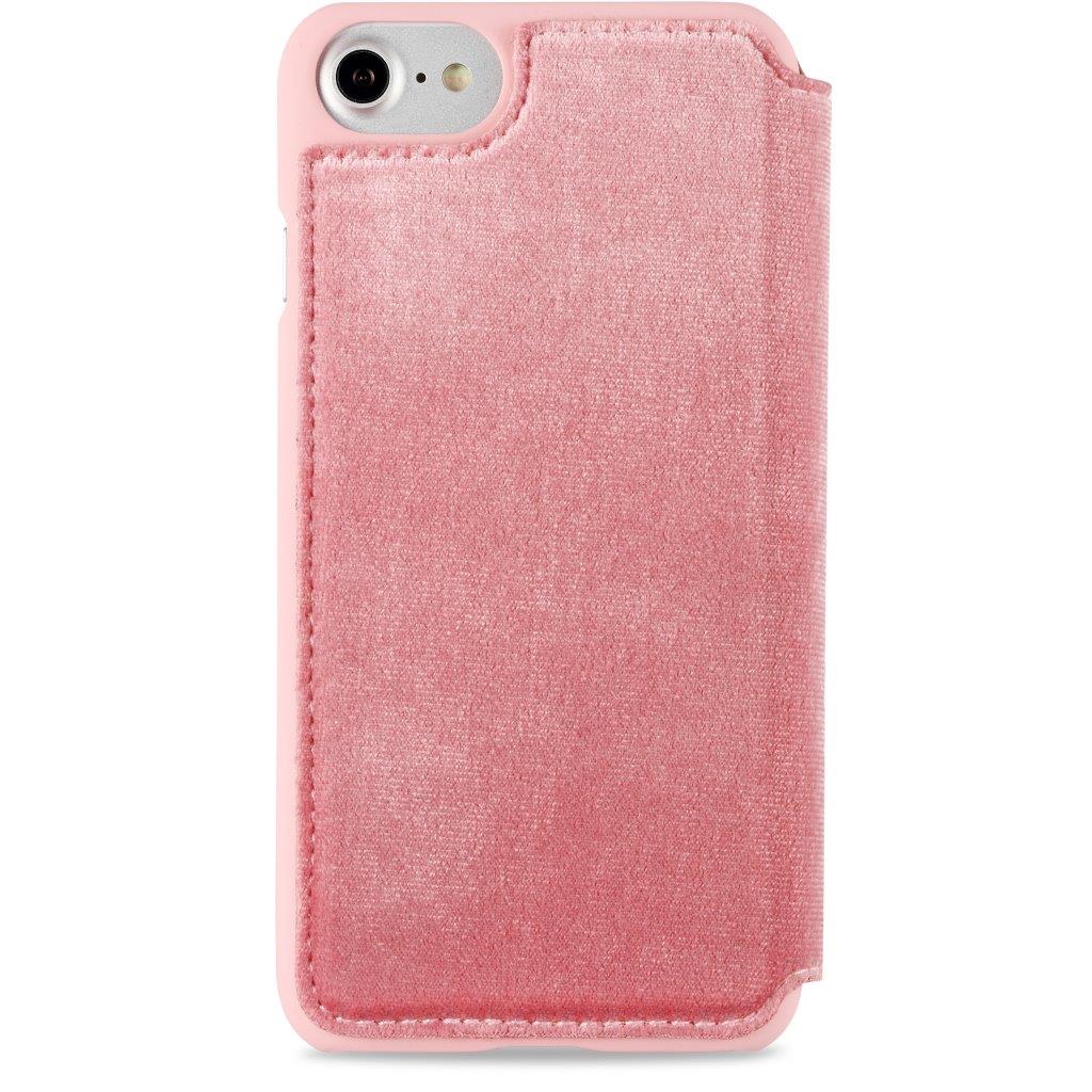 Soft Pink Velour Flipfodral för iPhone 6/6s/7/8