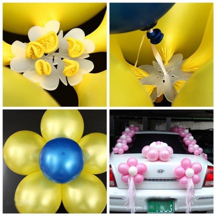 5-Pack Ballonhouder Bloem - Ballonstickers / decoratiebeugel