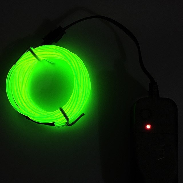 Glowstrip Neon Loop 3 Meter  LED op batterijen - Groen