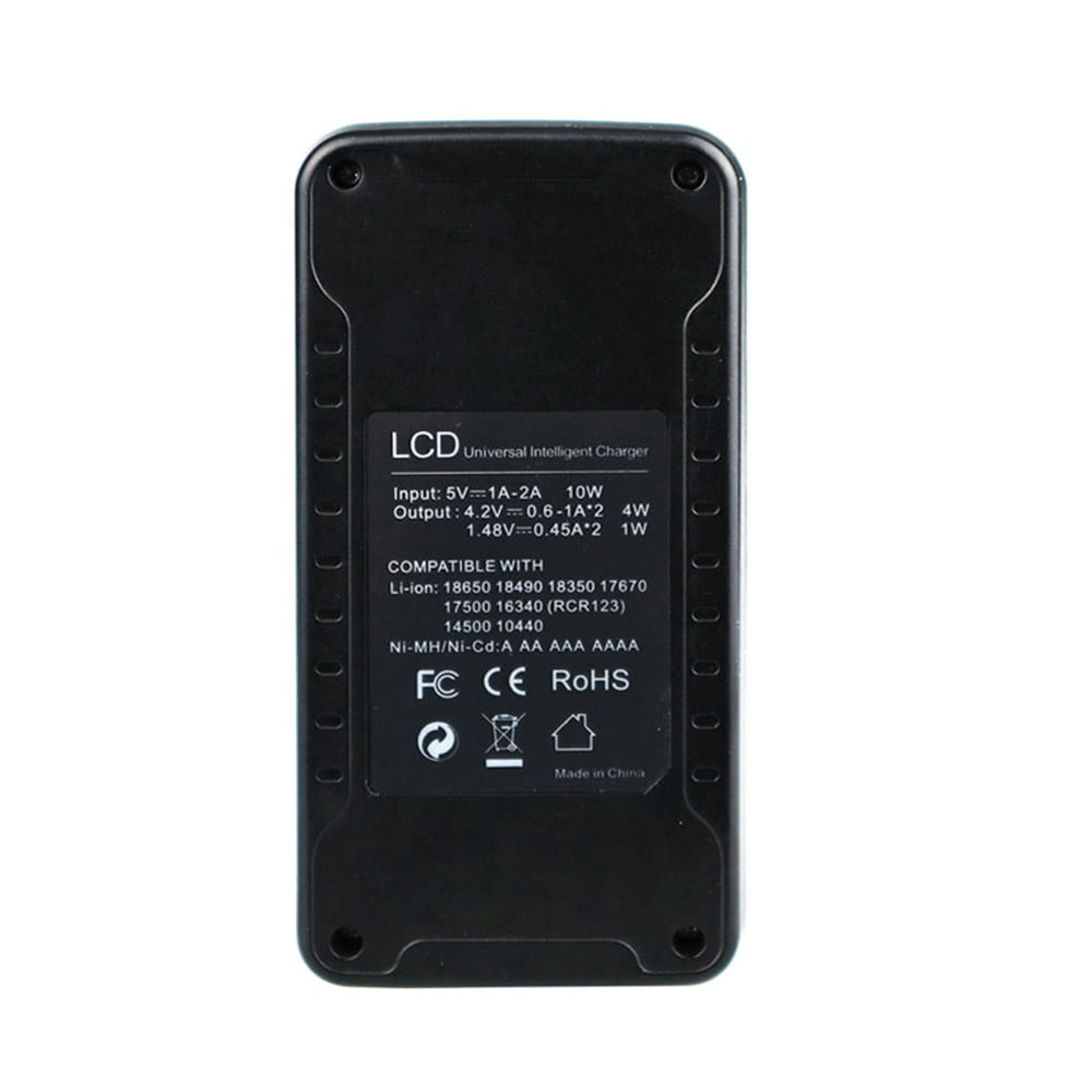 Acculader met LCD voor batterij 18650 / AA / AAA / 17670 mm