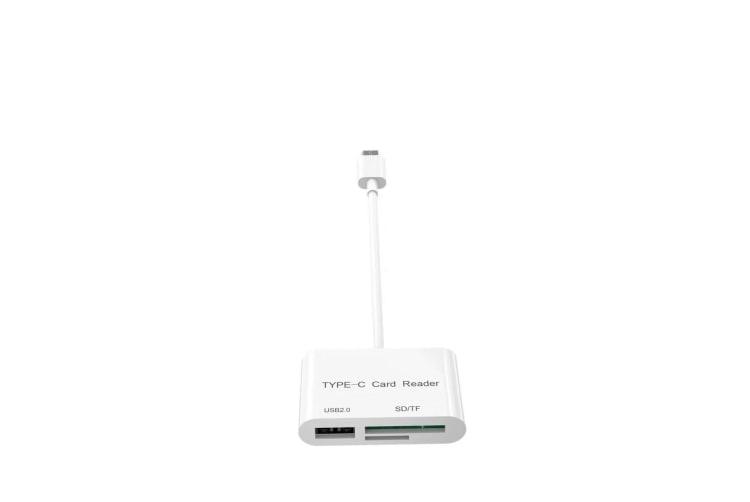 Kaartlezer USB Typ-C naar SD/MicroSD + USB