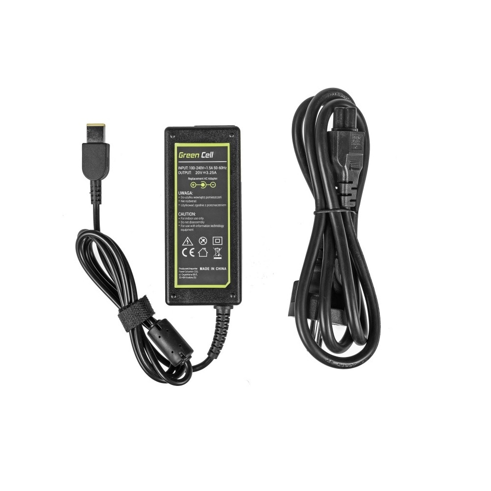Green Cell oplader / AC Adapter voor Lenovo 65W / 20V 3.25A /