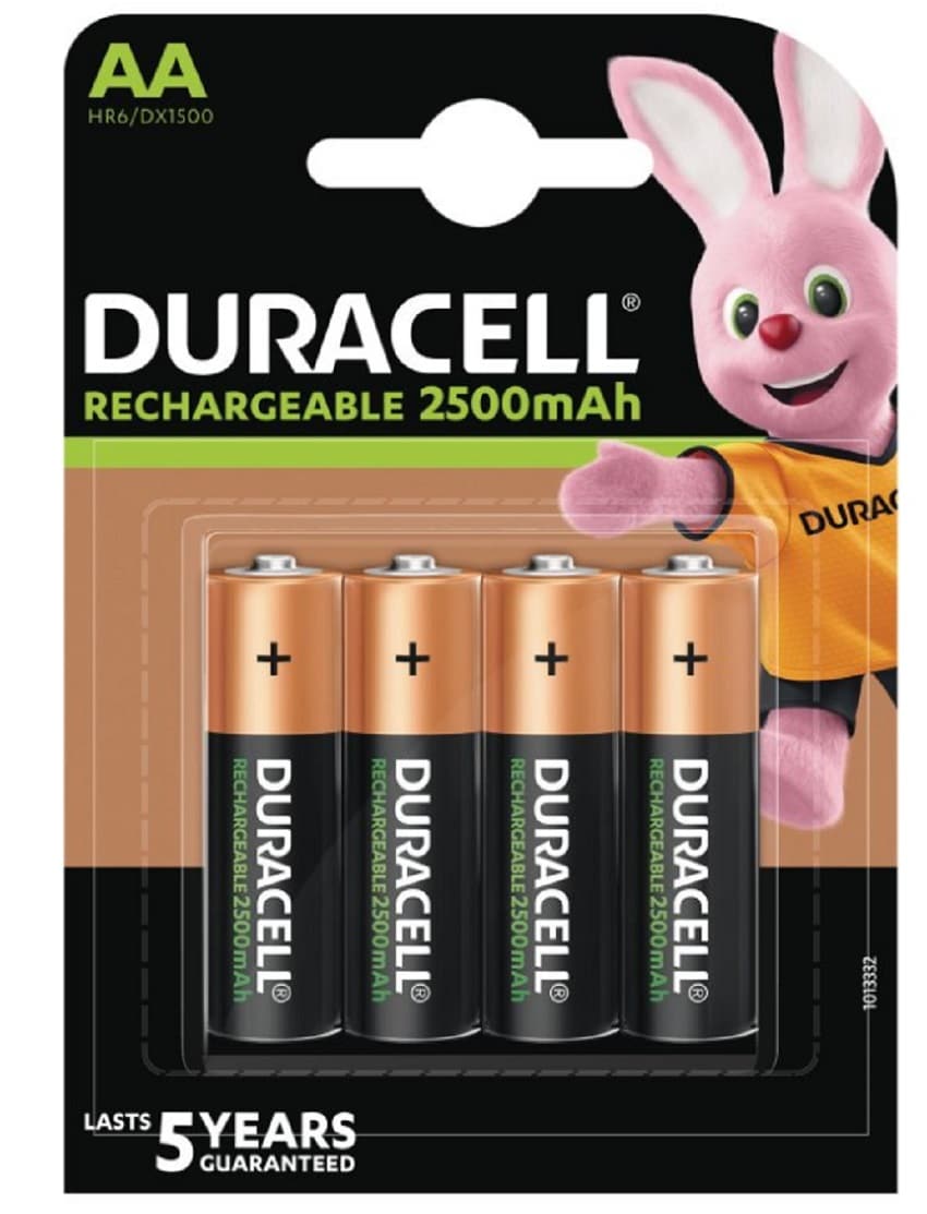 Oplaadbare Duracell AA batterijen  2500 mAh